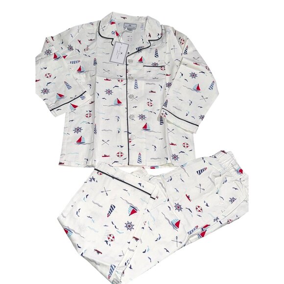 Childrens Petite Plume Nautical Print Pajama Set Size 6 - Picture 2 of 13